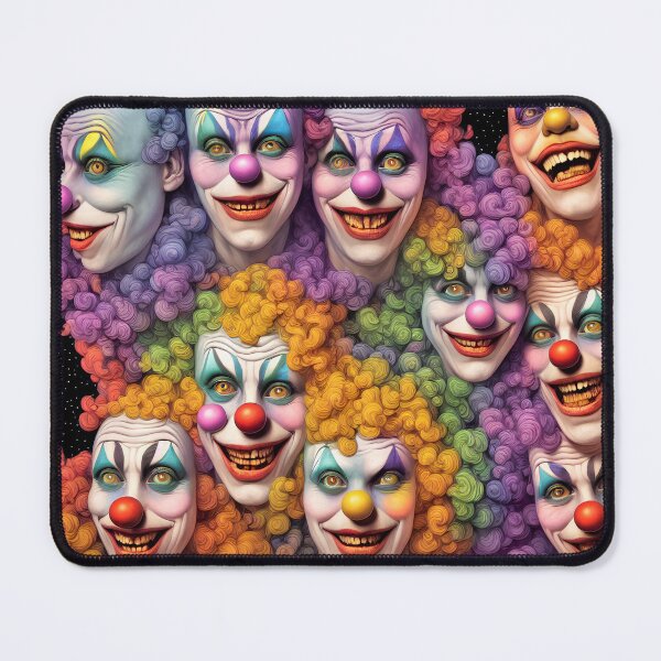 Item preview, multi coloured clowns faces  designed and sold by David-Howells.