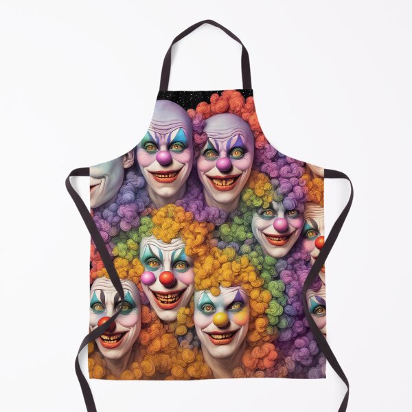 Item preview, multi coloured clowns faces designed and sold by David-Howells.