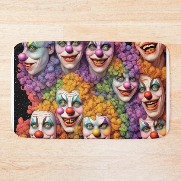 Item preview, multi coloured clowns faces  designed and sold by David-Howells.