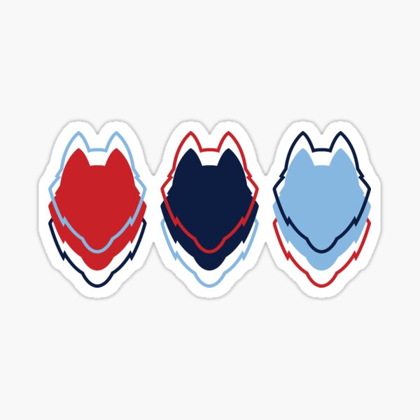 Huskies Pattern, White Background Sticker