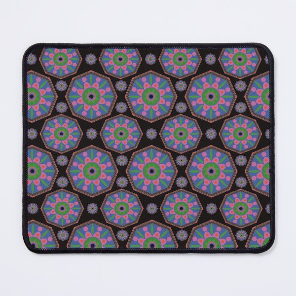 Item preview, Sahara geometrical pattern mandala neon black designed and sold by chuckletuckle.