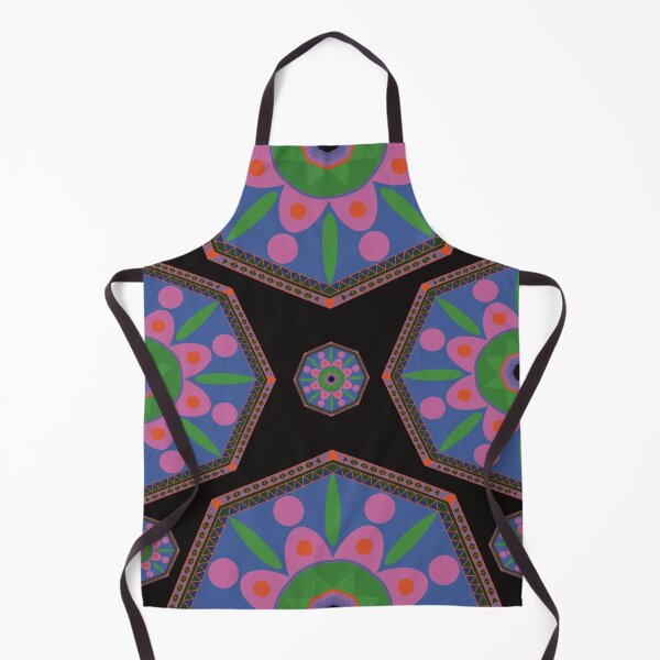 Item preview, Sahara geometrical  pattern mandala neon black designed and sold by chuckletuckle.