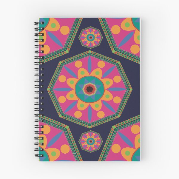 Item preview, Sahara geometrical pattern mandala neon multicolor designed and sold by chuckletuckle.