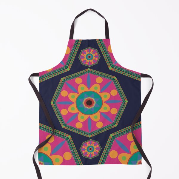Item preview, Sahara geometrical pattern mandala neon multicolor designed and sold by chuckletuckle.