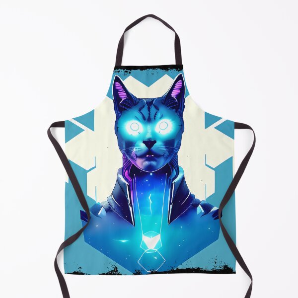 Item preview, Egyptian Cat Goddess Bastet Cyberpunk Sticker - Futuristic Feline Deity Design for Laptop, Phone, and Water Bottle Decoration | Unique and Eye-catching Artwork on Redbubble designed and sold by Mytho Merch.