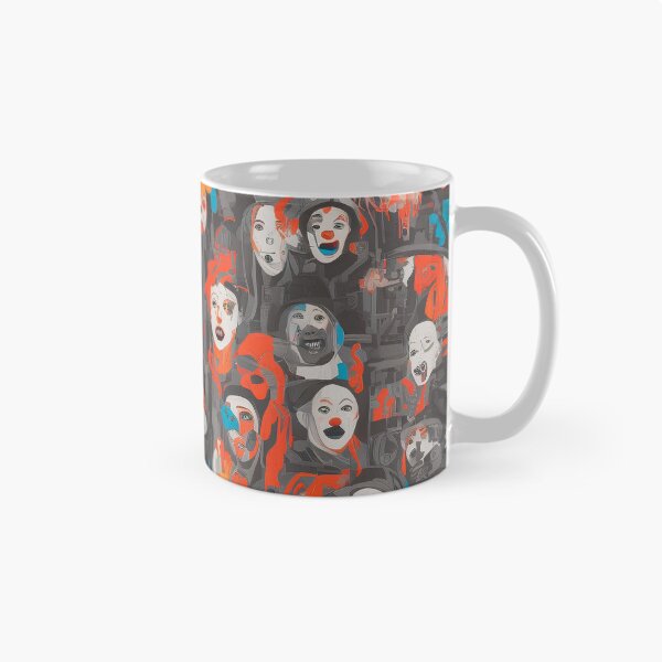Item preview, multi coloured clowns faces  designed and sold by David-Howells.