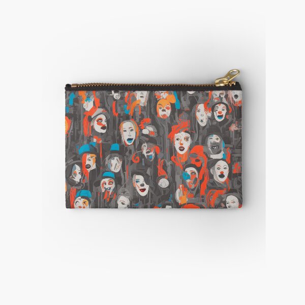 Item preview, multi coloured clowns faces  designed and sold by David-Howells.