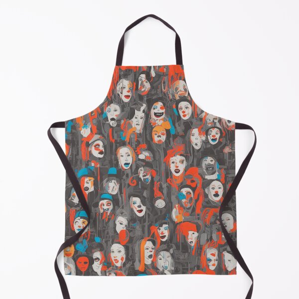 Item preview, multi coloured clowns faces designed and sold by David-Howells.