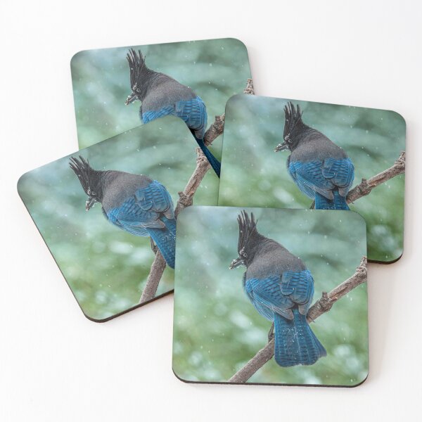 Item preview, Steller's Jay Perched in a Snowstorm designed and sold by Jeff Goulden Photography.