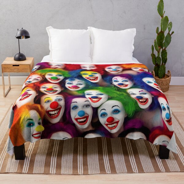 Item preview, multi coloured clowns faces  designed and sold by David-Howells.