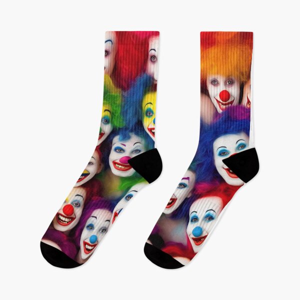 Item preview, multi coloured clowns faces  designed and sold by David-Howells.