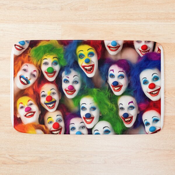 Item preview, multi coloured clowns faces  designed and sold by David-Howells.