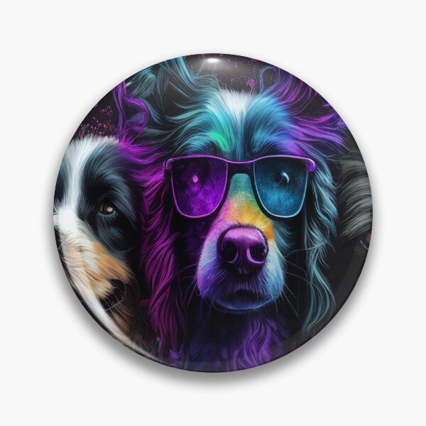 Item preview, Psychedelic Dogs in Purple designed and sold by CKDigitalPrints.