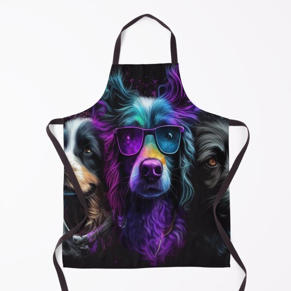 Item preview, Psychedelic Dogs in Purple designed and sold by CKDigitalPrints.