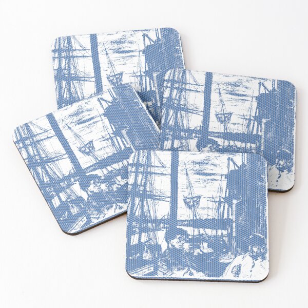 Item preview, Rotherhithe (Wapping) by James McNeill Whistler Polka Hexagonal Honeycomb Fill designed and sold by pelagio.