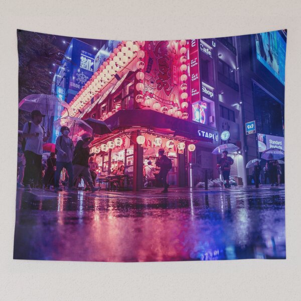Item preview, Neon Reflection on the rainy streets of Tokyo. Lantern and bar lights designed and sold by TokyoLuv.