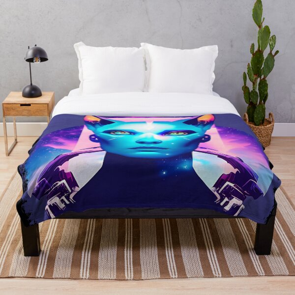 Item preview, Pegatina Cyberpunk Bastet de la diosa del gato egipcio - Diseño de deidad felina futurista para decoración de portátiles, teléfonos y botellas de agua | Ilustraciones únicas y llamativas en Redbubble designed and sold by Mytho Merch.