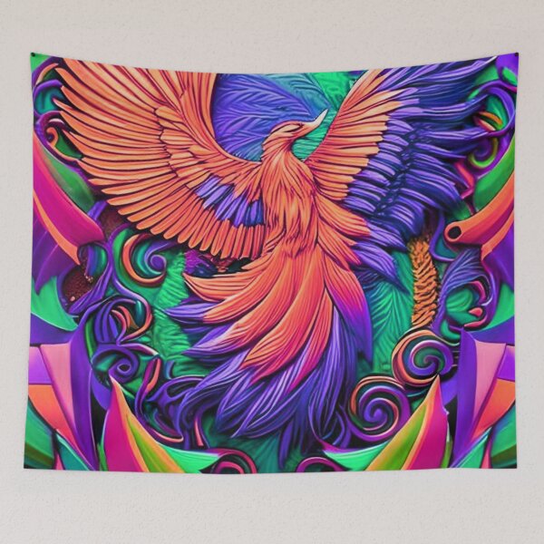 Item preview, Red and Purple Phoenix designed and sold by Healio2.