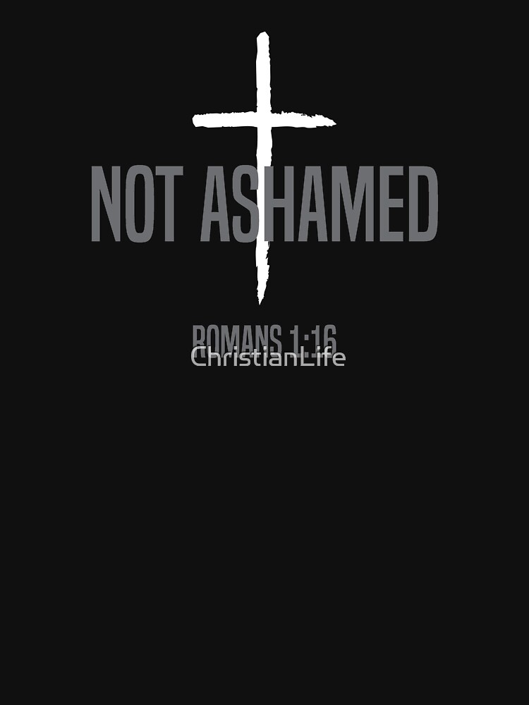 Thumbnail 7 of 7, Classic T-Shirt, I am not ashamed of the gospel designed and sold by ChristianLife.