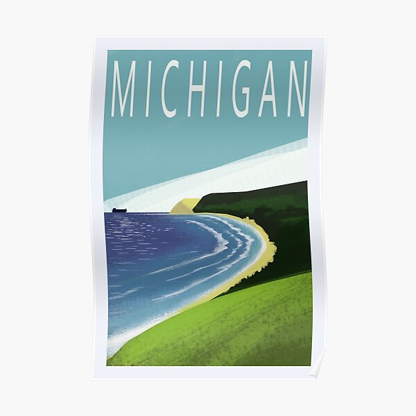 Michigan Travel Poster Poster