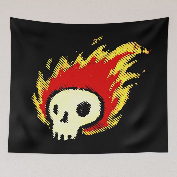 Item preview, flaming skull (shaky) designed and sold by RobotPizzaGuy.