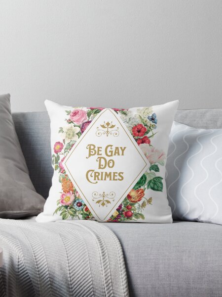 Vista previa del artículo con la obra «Ser gay hacer crímenes», diseñado y vendido por TheFelWorks.