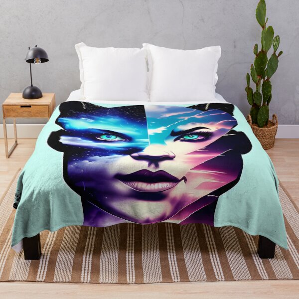 Item preview, Egyptian Cat Goddess Bastet Cyberpunk Sticker - Futuristic Feline Deity Design for Laptop, Phone, and Water Bottle Decoration | Unique and Eye-catching Artwork on Redbubble designed and sold by Mytho Merch.
