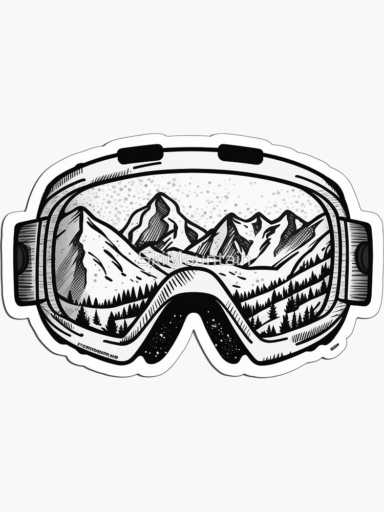Pegatina for Sale con la obra «Gafas de esquí, regalos de snowboard» de  SkiMountain