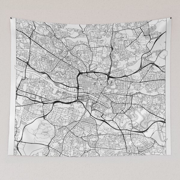 Item preview, Glasgow Map Minimal designed and sold by HubertRoguski.