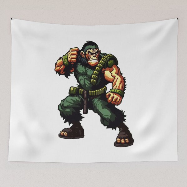Item preview, Ape Pocalypse Now 16-bit Fighter No.1 designed and sold by LastHighwayTees.