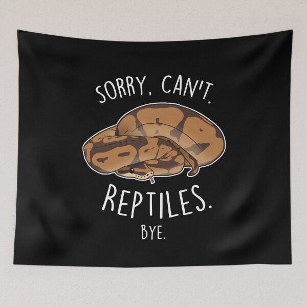 Aperçu de l'œuvre Ball Python Désolé ne peut pas Reptiles Bye créée et vendue par Clara Hollins.