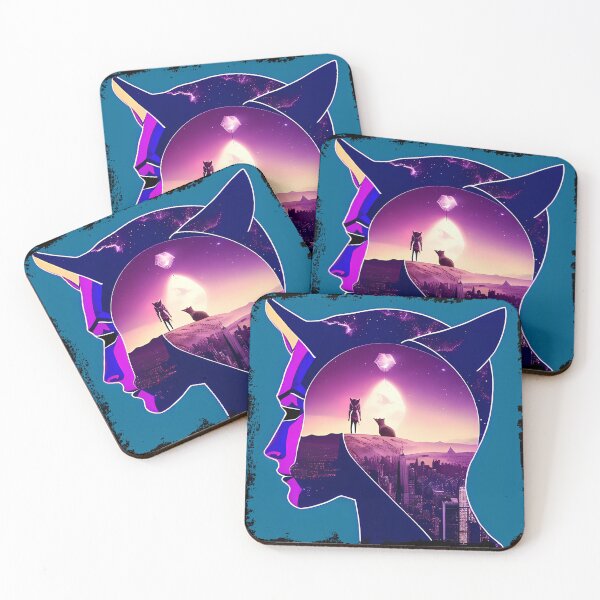 Item preview, Egyptian Cat Goddess Bastet Cyberpunk Sticker - Futuristic Feline Deity Design for Laptop, Phone, and Water Bottle Decoration | Unique and Eye-catching Artwork on Redbubble designed and sold by Mytho Merch.