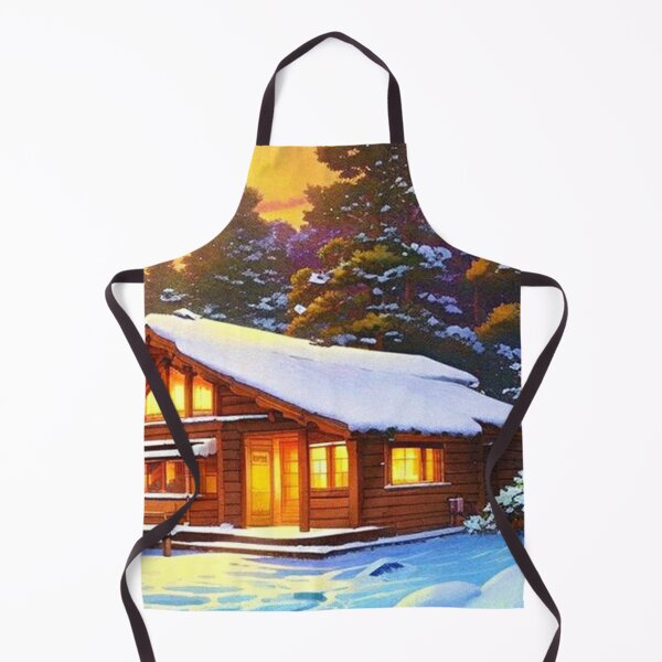 Item preview, Cozy log cabin covered in snow - Anime scenery designed and sold by hedoniism-shop.