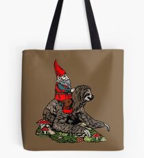 Gnome Riding a Sloth Tote Bag