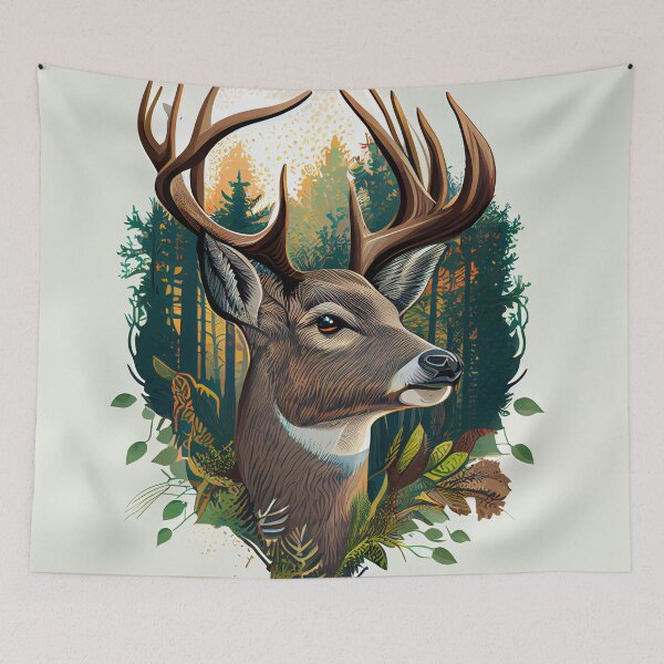 Item preview, Noble Antlers white tailed deer designed and sold by mcmtdesigns.