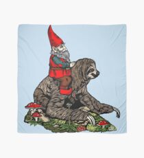 Gnome Riding a Sloth Scarf