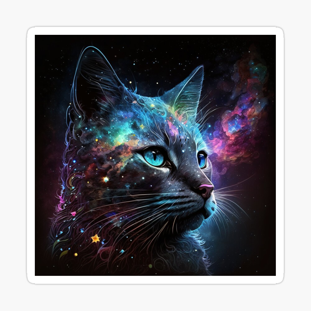 Discover the Cosmic Beauty of AI Art: Introducing the Space Cat