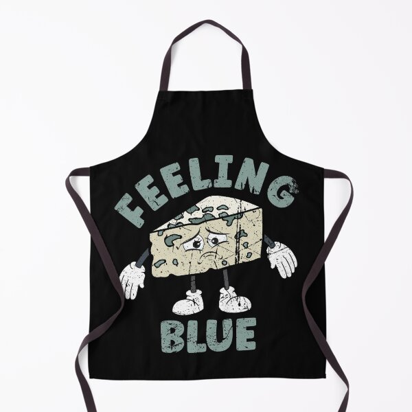 Item preview, Feeling Blue - Funny Sad Blue Cheese Pun - Retro Distressed designed and sold by TheButtonCrew.