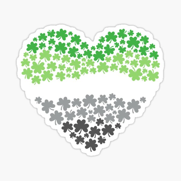 Artikel-Vorschau von Aromantic Pride Clover St. Patrick's Day Herz, designt und verkauft von Eccentric-Shop.