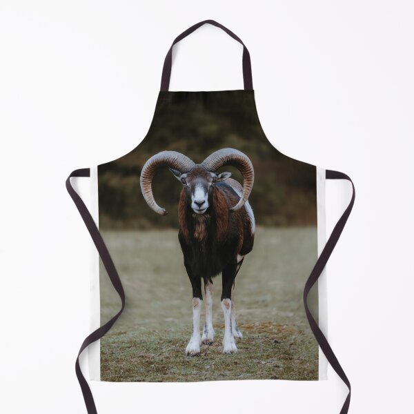 Item preview, 'Mouflon on Grass' - European Mouflon Portrait  designed and sold by unggulsirun2.