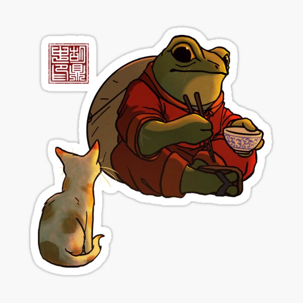 Item preview, A Frog and a Kitty designed and sold by DingHuArt.