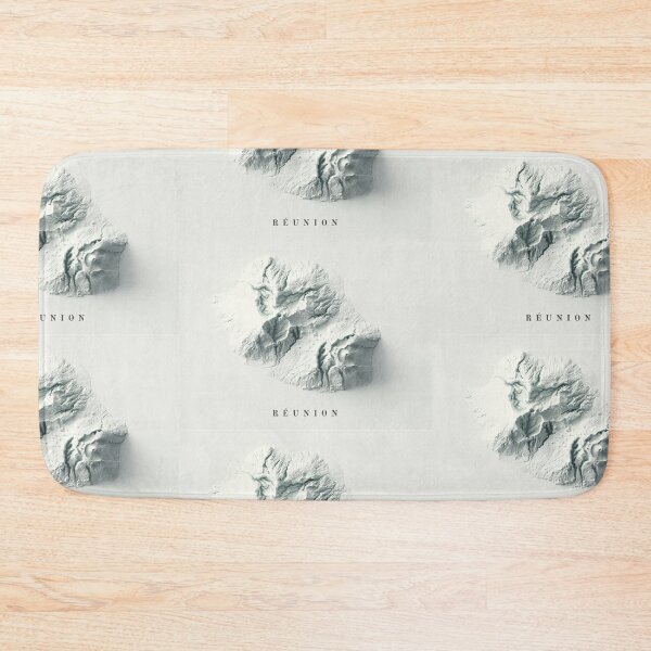 Item preview, Reunion, France Shaded Relief Map 3D digitally-rendered designed and sold by ThinkAboutMaps.