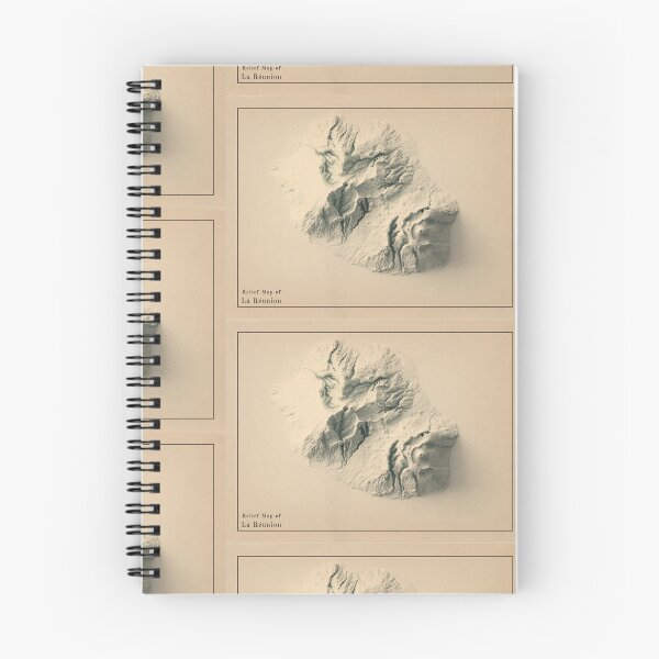 Item preview, Reunion, France Shaded Relief Map 3D digitally-rendered designed and sold by ThinkAboutMaps.