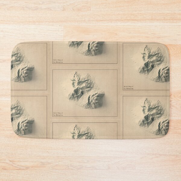 Item preview, Reunion, France Shaded Relief Map 3D digitally-rendered designed and sold by ThinkAboutMaps.