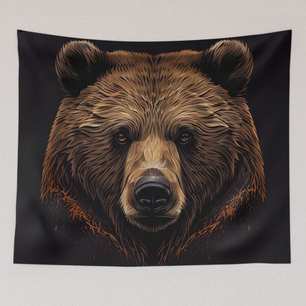 Item preview, Fierce Bear Head designed and sold by mcmtdesigns.