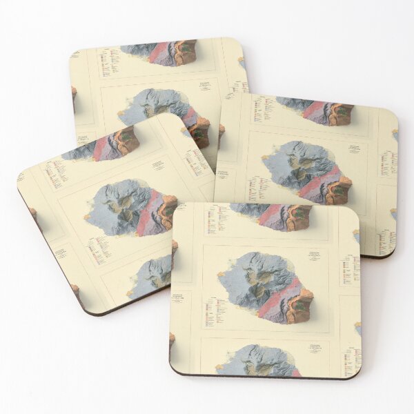 Item preview, 1957 Reunion, France Shaded Relief Map 3D digitally-rendered designed and sold by ThinkAboutMaps.