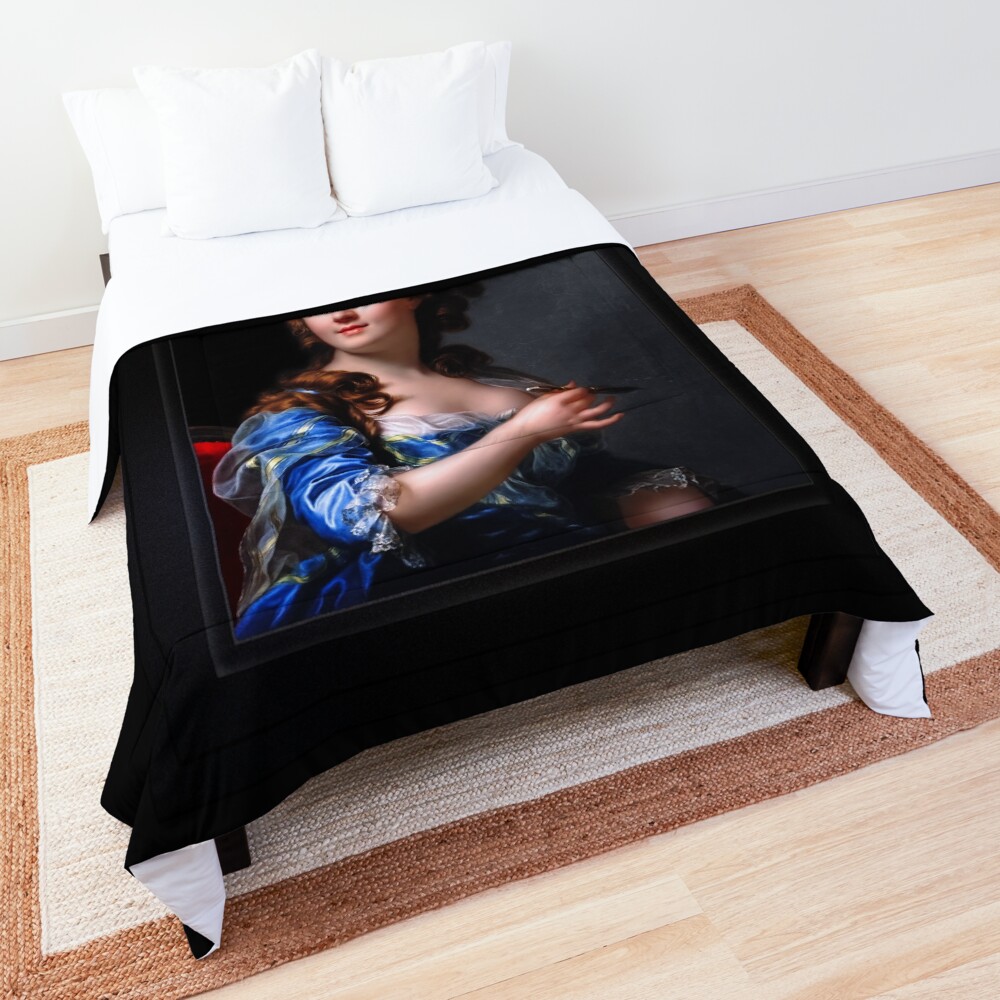 Marie-Gabrielle Capet by Marie-Gabrielle Capet - Beauty Captured 2 Marie-Gabrielle Capet Self-Portrait Remastered Xzendor7 Classical Art Old Masters Reproductions Comforter