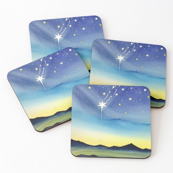 Item preview, Shooting Star in Watercolor designed and sold by SquishStitches.