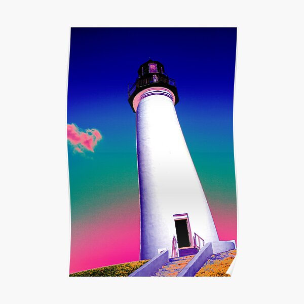 Rainbow Lighthouse Poster