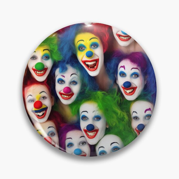 Item preview, multi coloured clowns faces  designed and sold by David-Howells.